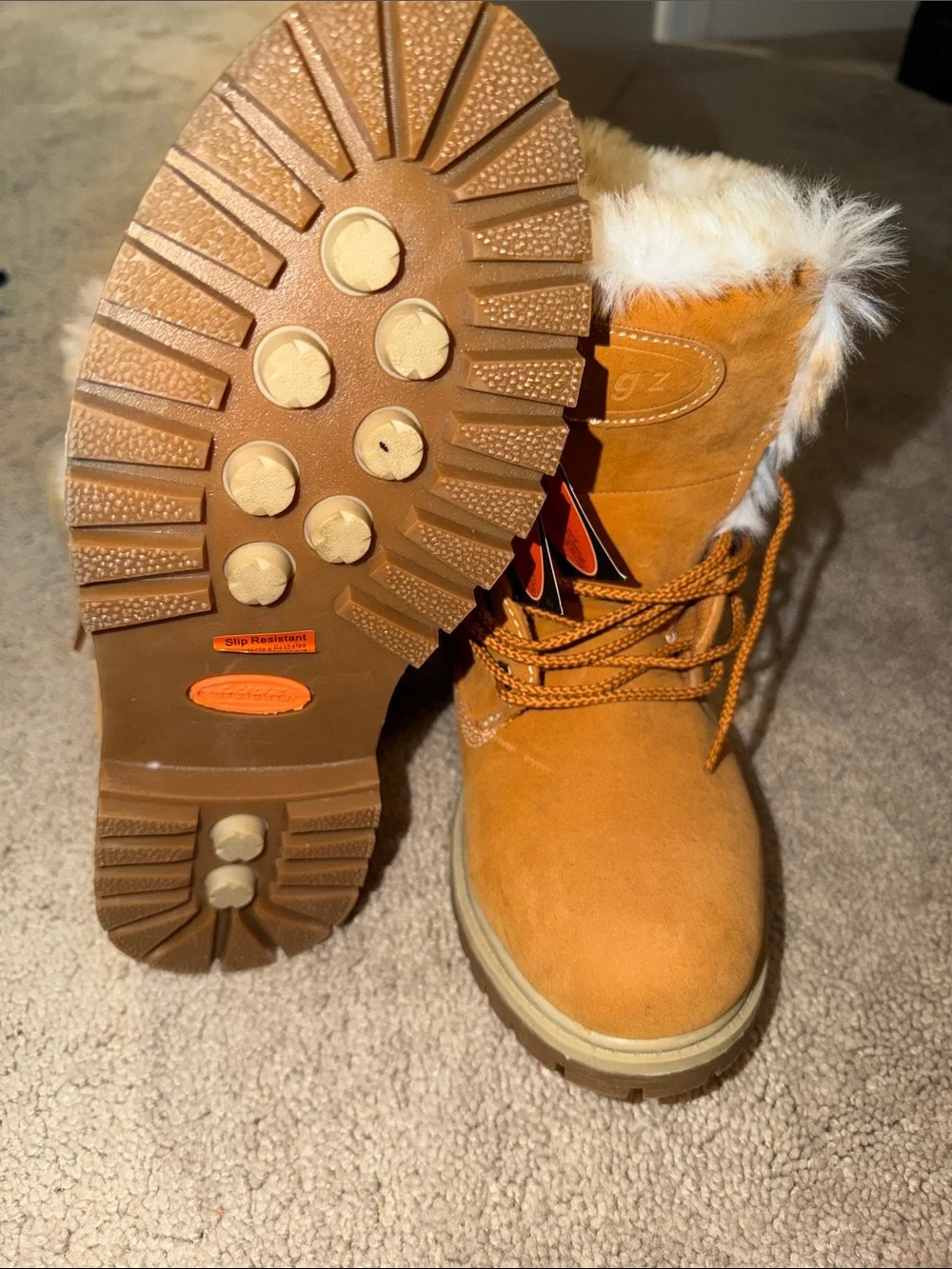 Lugz Women's Wheat Faux Fur Cuff Lace-Up Winter Boots